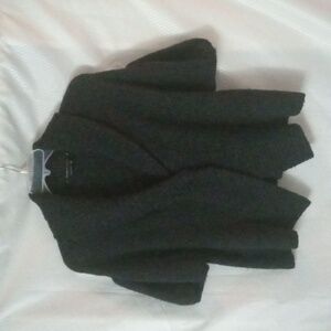 BCBG MAXAZRIA Cowl Collar Short Sleeve  Cardigan Sz XS/S Black Pre-owned